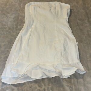 White mini strapless princess polly dress, size 6 (runs small), never worn